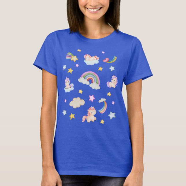 Unicorn Power rosa Women T Shirt (Framsida)