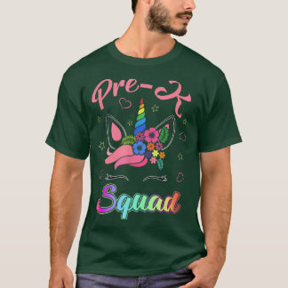 Unicorn Prek Squad Teacher Student-teamet tillbaka T Shirt