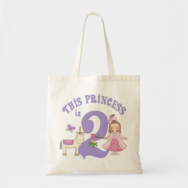 Unicorn Princess 2:a födelsedagen Tygkasse (Framsidan)