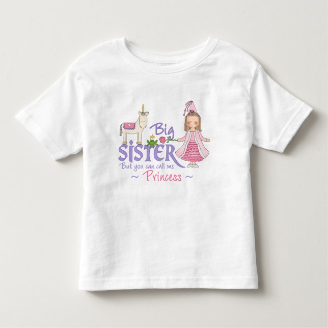 Unicorn Princess Big Sister T-shirts (Framsida)