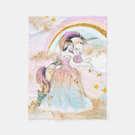 Unicorn Princess Blanket Fleecefilt