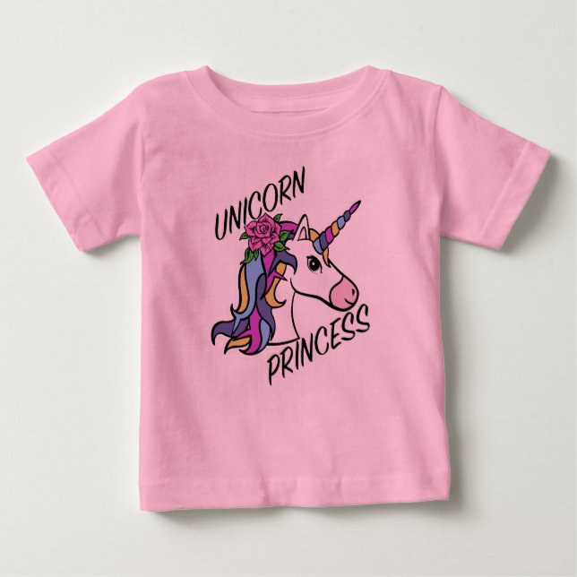 Unicorn Princess Design - Baby Bra Jersey T-Shirt (Framsida)