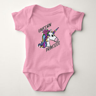 Unicorn Princess Design - Baby Jersey Bodykostym T Shirt