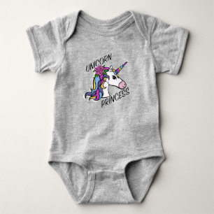 Unicorn Princess Design - Baby Jersey Bodykostym T Shirt