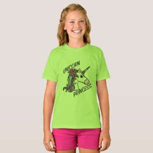 Unicorn Princess Design - Girls'Basic T-Shirt