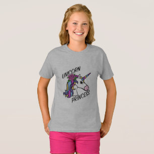 Unicorn Princess Design - Girls'Basic T-Shirt