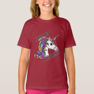 Unicorn Princess Design - Girls'Basic T-Shirt