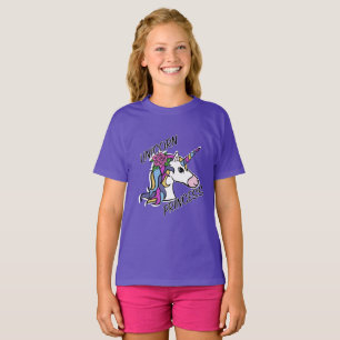 Unicorn Princess Design - Girls'Basic T-Shirt