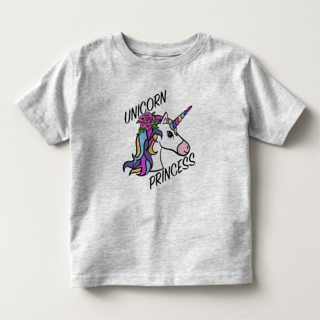 Unicorn Princess Design - Småbarn Bra Jersey T-Sh T Shirt (Framsida)