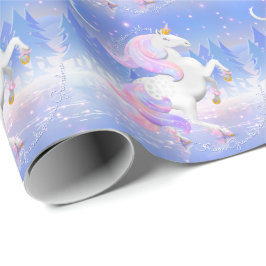Unicorn Princess Frozen Sjö Scene Personlig Presentpapper