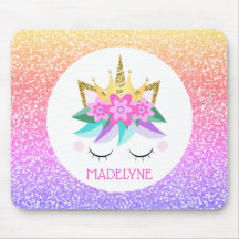 Unicorn Princess Glitter Personlig Namn