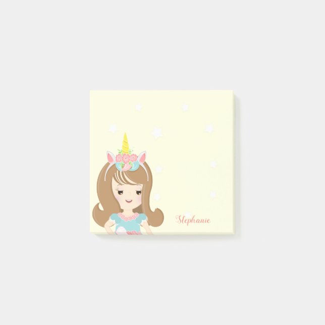 Unicorn Princess Post-it Block (Framsida)