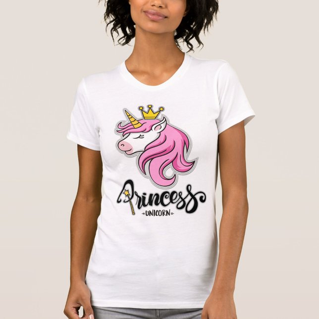 Unicorn Princess T Shirt (Cute White T-Shirts Designed for Anyone!)
