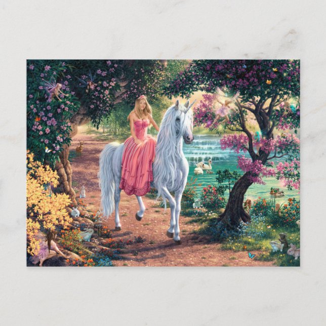 Unicorn Princess Vykort (Framsida)