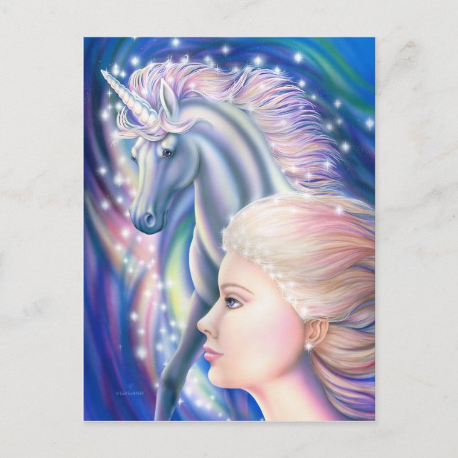 Unicorn Princess Vykort (Framsida)