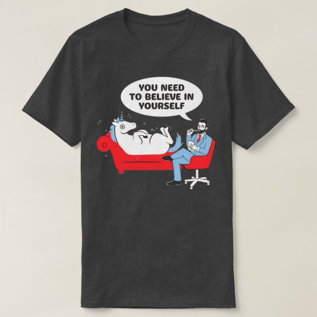 Unicorn Psychiatry T Shirt (Design framsida)