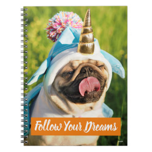 Unicorn Pug Anteckningsbok