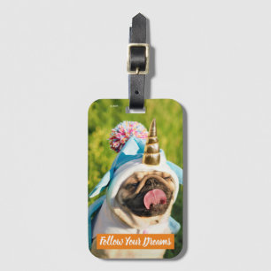 Unicorn Pug Bagagebricka