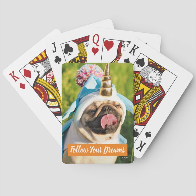 Unicorn Pug Casinokort (Baksidan)