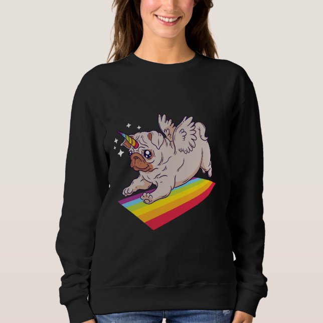 Unicorn Pug Classic T-Shirt 20 (Framsida)