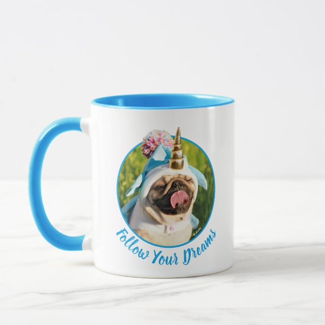 Unicorn Pug Mugg (Vänster)