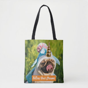 Unicorn Pug Tygkasse
