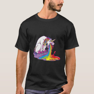 Unicorn Puking Rainbow T Shirt