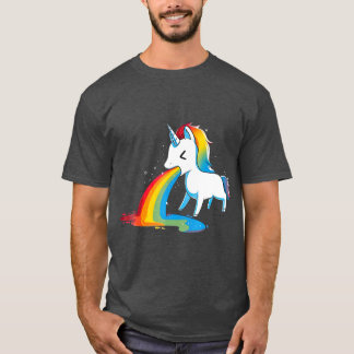 Unicorn Puking Rainbows Graphic Funny Rainbow T Shirt