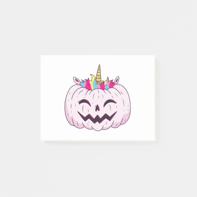 Unicorn Pumpkin Post-it Block (Framsida)
