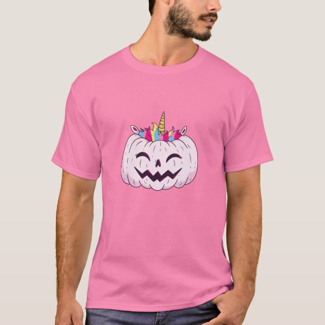 Unicorn Pumpkin T Shirt (Framsida)