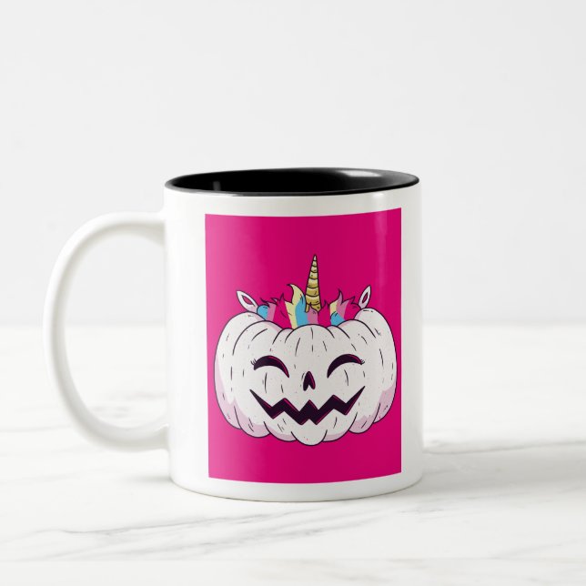 Unicorn Pumpkin Två-Tonad Mugg (Vänster)