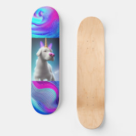 Unicorn Puppy-konst på skateboard-tavla för pojkfl Mini Skateboard Bräda 18,5 Cm