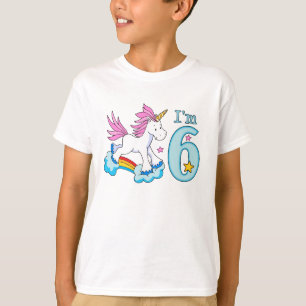 Unicorn Rainbow 6e Birthday T Shirt