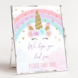 Unicorn Rainbow Birthday-favorittecken Poster