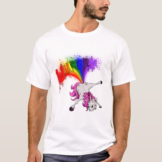 unicorn rainbow fart t shirt (Framsida)