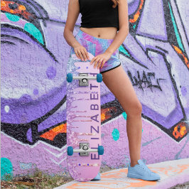 Unicorn Rainbow Glitter Personlig Mini Skateboard Bräda 18,5 Cm