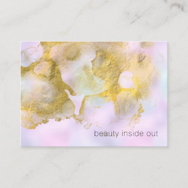 *~* Unicorn Rainbow Holograghic Pastel Beauty AP1 Visitkort (Framsida)