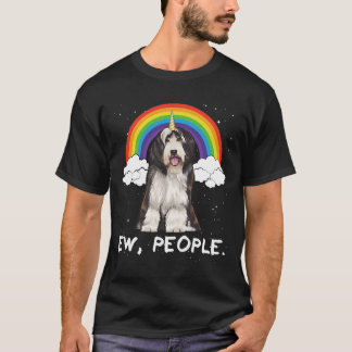 Unicorn Rainbow Magic Bearded Collie T Shirt