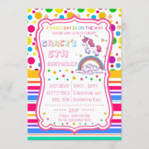 Unicorn Rainbow Magic Birthday Personalize OSA
