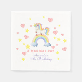 Unicorn Rainbow Magic Day Birthday Pappersservett