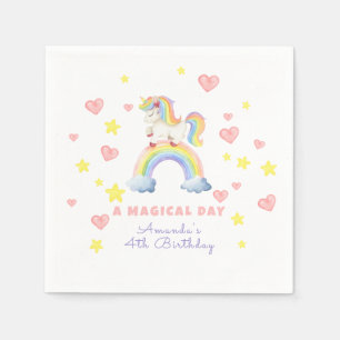 Unicorn Rainbow Magic Day Birthday Pappersservett