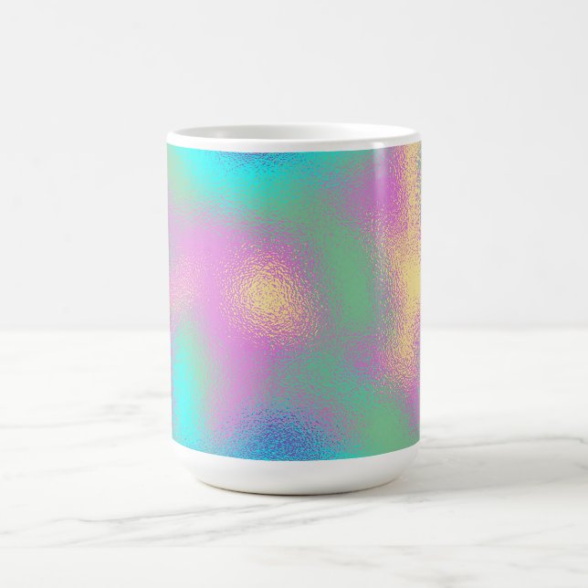 Unicorn Rainbow Metallic Foil Effect Kaffemugg (Center)