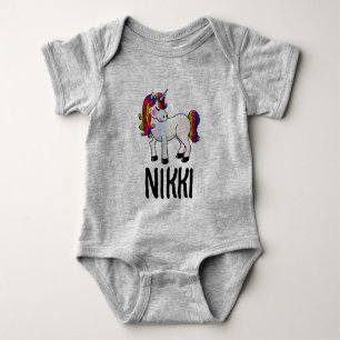 UNICORN RAINBOW NAMN SMÅBARN JUMPER T-SHIRTS