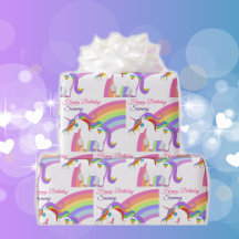 Unicorn Rainbow Personalize Namn Little Girl