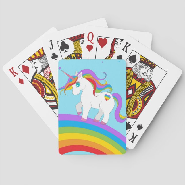 UNICORN RAINBOW PLAYDS CARDS CASINOKORT (Baksidan)