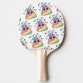 Unicorn Rainbow Poop Emoji Kawaii Pingisracket