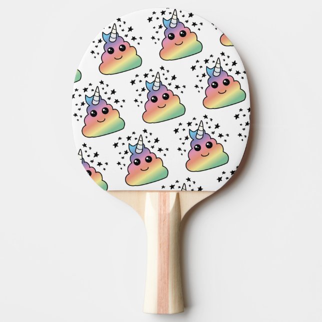 Unicorn Rainbow Poop Emoji Kawaii Pingisracket (Framsidan)