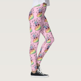 Unicorn Rainbow Poop Emoji Leggings