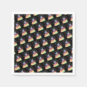 Unicorn Rainbow Poop Emoji Pappersservett