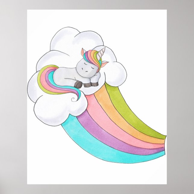 Unicorn Rainbow Poster (Framsidan)